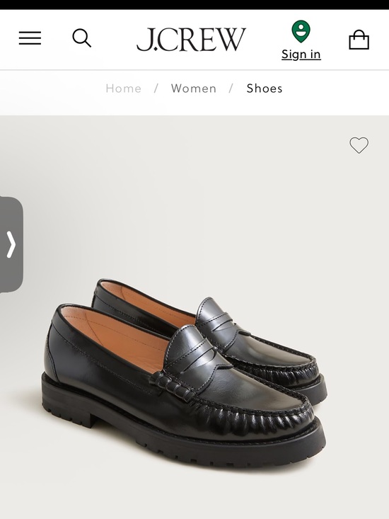 J. Crew Shoes - J. Crew Black Leather Lug-Sole Penny Loafers